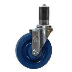 5" Expanding Stem Swivel Caster with Solid Polyurethane Wheel