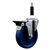 Service Caster #20 Series 7/8 inch expanding adapter stem swivel casters with a 5 inch solid blue polyurethane wheel and posi lock.
