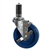 5" Expanding Stem Swivel Caster with Solid Polyurethane Wheel and Brake