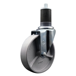 1-5/8" expanding stem caster 5" semi steel wheels