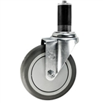 5" Expanding Stem Swivel Caster with Thermoplastic Rubber Wheel Tread