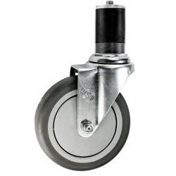 5" Expanding Stem Swivel Caster with Thermoplastic Rubber Wheel Tread