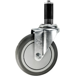 5" Expanding Stem Swivel Caster with Thermoplastic Rubber Wheel Tread