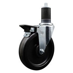 1-5/8" expanding stem caster 6" semi steel wheels and posi lock