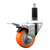 Service Caster 1-1/8 inch expanding stem swivel caster with a 3 inch orange polyurethane wheel and a total lock brake. Featuring a zinc finish, these casters are ideal for work tables, shop projects, and any equipment with round or square tube legs.