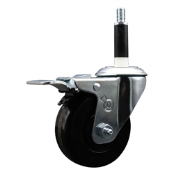 7/8" expanding stem caster 3-1/2" phenolic wheels and total lock