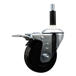 7/8" expanding stem caster 3-1/2" phenolic wheels and total lock