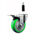 Service Caster 7/8 inch expanding stem swivel caster with a 4 inch green polyurethane wheel and a total lock brake. Featuring a zinc finish, these casters are ideal for work tables, shop projects, and any equipment with round or square tube legs.