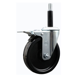 3/4" expanding stem caster 5" phenolic wheels and total lock