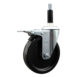 7/8" expanding stem caster 5" phenolic wheels and total lock