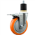 Service Caster 1-7/8 inch expanding stem swivel caster with a 5 inch orange polyurethane wheel and a total lock brake. Featuring a zinc finish, these casters are ideal for work tables, shop projects, and any equipment with round or square tube legs.