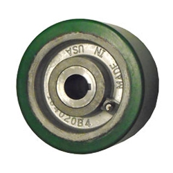 4" x 2" polyurethane on cast iron drive wheel 3/4" bore