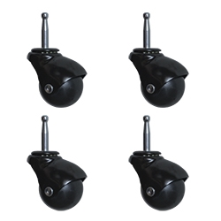 Gloss Black Finish  Spherical Casters