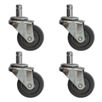 Set of four Soft Rubber Tread Furniture Casters