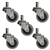 Set of 5 Polyurethane Tread Furniture Casters