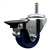 Service Caster #20 Series 7/16 inch grip ring stem swivel casters with 3 inch solid blue polyurethane wheel featuring posi lock brake and zinc plated finish.