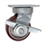 4 Inch Kingpinless Swivel Caster with Polyurethane Tread on Aluminum Core Wheel, Ball Bearings, and Brake