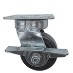 4 Inch Kingpinless Swivel Caster with Phenolic Wheel, Ball Bearings, and brake