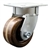 High temperature kingpinless swivel caster with durable 4 inch phenoic wheel.