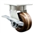 High temperature kingpinless swivel caster with durable 4 inch phenoic wheel and brake.