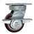 4 Inch Kingpinless Swivel Caster with Polyurethane on Polyolefin Wheel, Ball Bearings, and Brake