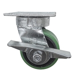 4 Inch Kingpinless Swivel Caster with Polyurethane Tread Wheel and Brake