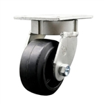 4 Inch Kingpinless Swivel Caster with Rubber Tread Wheel