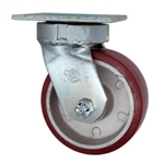 5 Inch Kingpinless Swivel Caster with Polyurethane Tread on Aluminum Core Wheel