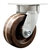 High temperature kingpinless swivel caster with durable 5 inch phenoic wheel.