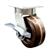High temperature kingpinless swivel caster with durable 5 inch phenoic wheel and brake.