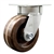 High temperature kingpinless swivel caster with durable 5 inch phenoic wheel.