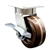 High temperature kingpinless swivel caster with durable 5 inch phenoic wheel and brake.