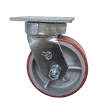 5 Inch Kingpinless Swivel Caster with Polyurethane Tread Wheel and Ball Bearings