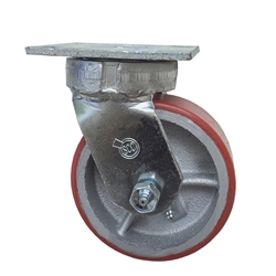 5 Inch Kingpinless Swivel Caster with Polyurethane Tread Wheel