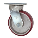 6 Inch Swivel Caster with Polyurethane Tread on Aluminum Core Wheel and Ball Bearings