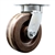 High temperature kingpinless swivel caster with durable 6 inch phenoic wheel.