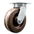 High temperature kingpinless swivel caster with durable 6 inch phenoic wheel.