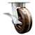 High temperature kingpinless swivel caster with durable 6 inch phenoic wheel and brake.