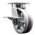 High temperature kingpinless swivel caster with durable 6 inch v groove semi steel wheel and brake.