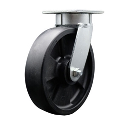 8 Inch Kingpinless Swivel Caster with Glass Filled Nylon Wheel