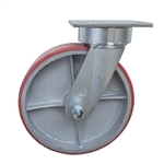 8 Inch Kingpinless Swivel Caster with Polyurethane Tread Wheel