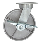 8 Inch Kingpinless Swivel Caster with Brake and Semi Steel Wheel with Ball Bearings