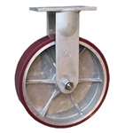 12 Inch Rigid Caster with Polyurethane Tread on Aluminum Core Wheel