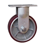 8 Inch Rigid Caster with Polyurethane Tread on Aluminum Core Wheel