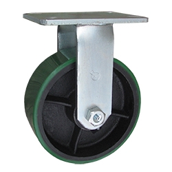 8 Inch Rigid Caster with Polyurethane Tread Wheel