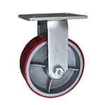 8 Inch Rigid Caster with Polyurethane Tread Wheel