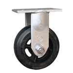 Rigid Caster with Rubber on Iron Core Wheel