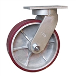 10 Inch Kingpinless Swivel Caster with Polyurethane Tread on ALuminum Core Wheel