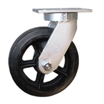 10" Kingpinless Swivel Caster with Rubber on Iron Wheel