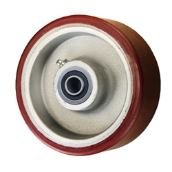 5" x 2" Polyurethane on Aluminum Wheel with Ball Bearings